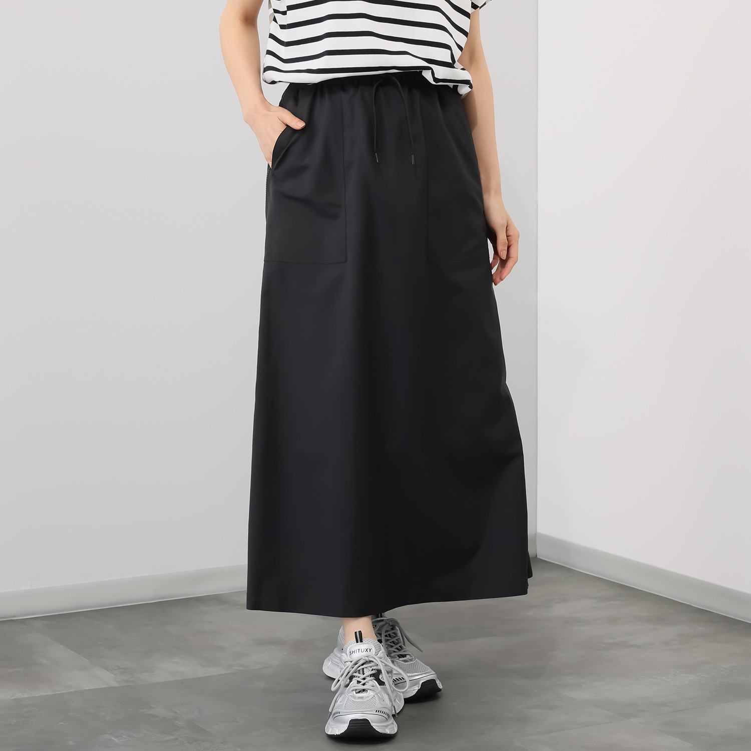 エムズ　スタイル シルエットアレンジ 自由自在 サイドファスナー デザインスカート