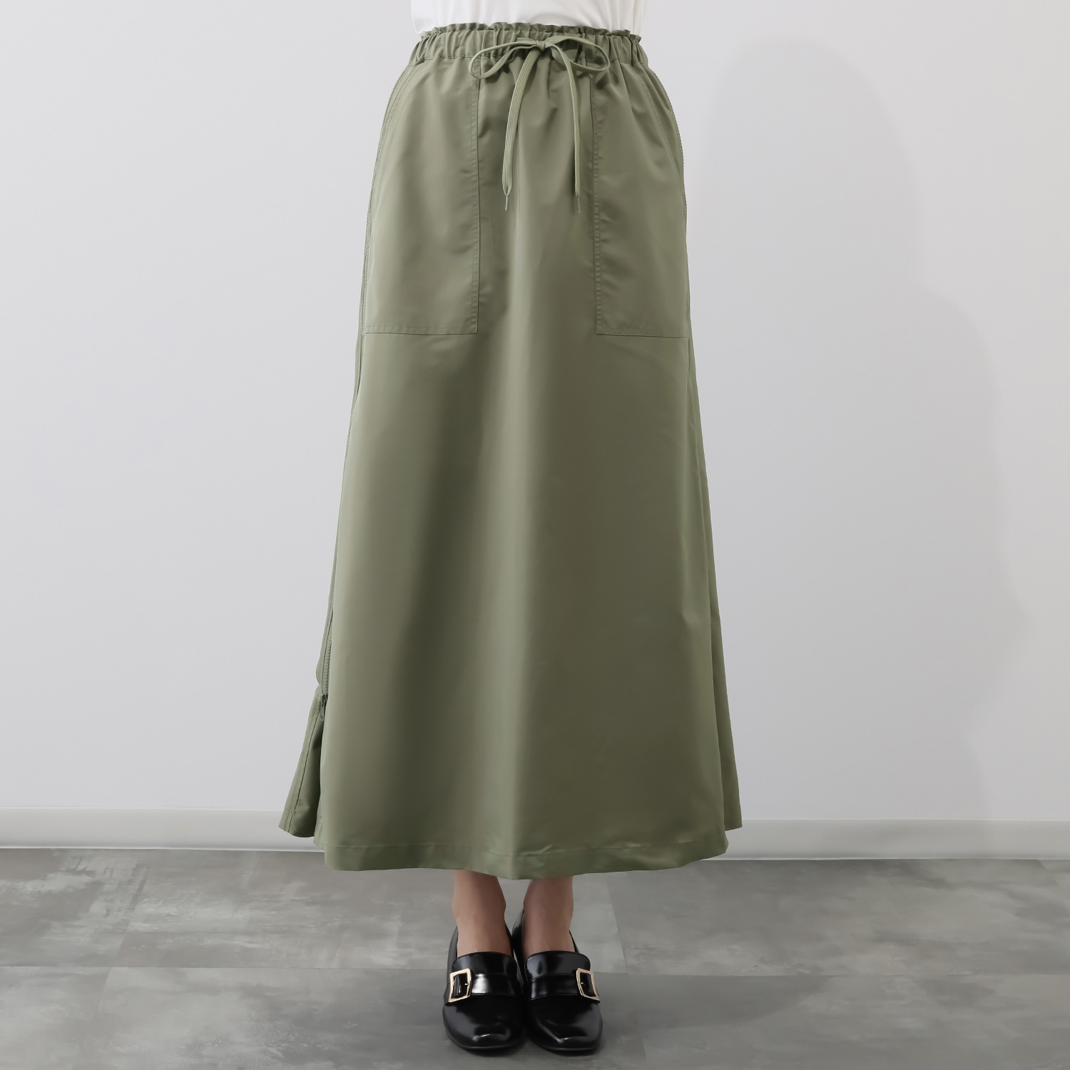 エムズ　スタイル シルエットアレンジ 自由自在 サイドファスナー デザインスカート