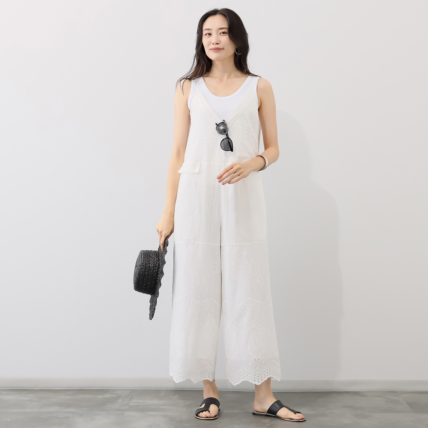 亀恭子セレクト！ アイラ 総レース サロペットパンツ