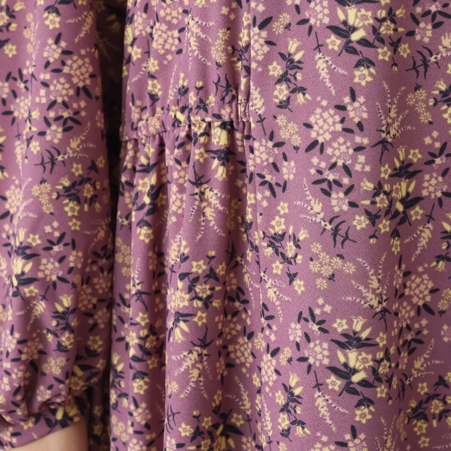 ルクオーレ カットジョーゼット ３６０度ストレッチ ドレープワンピース