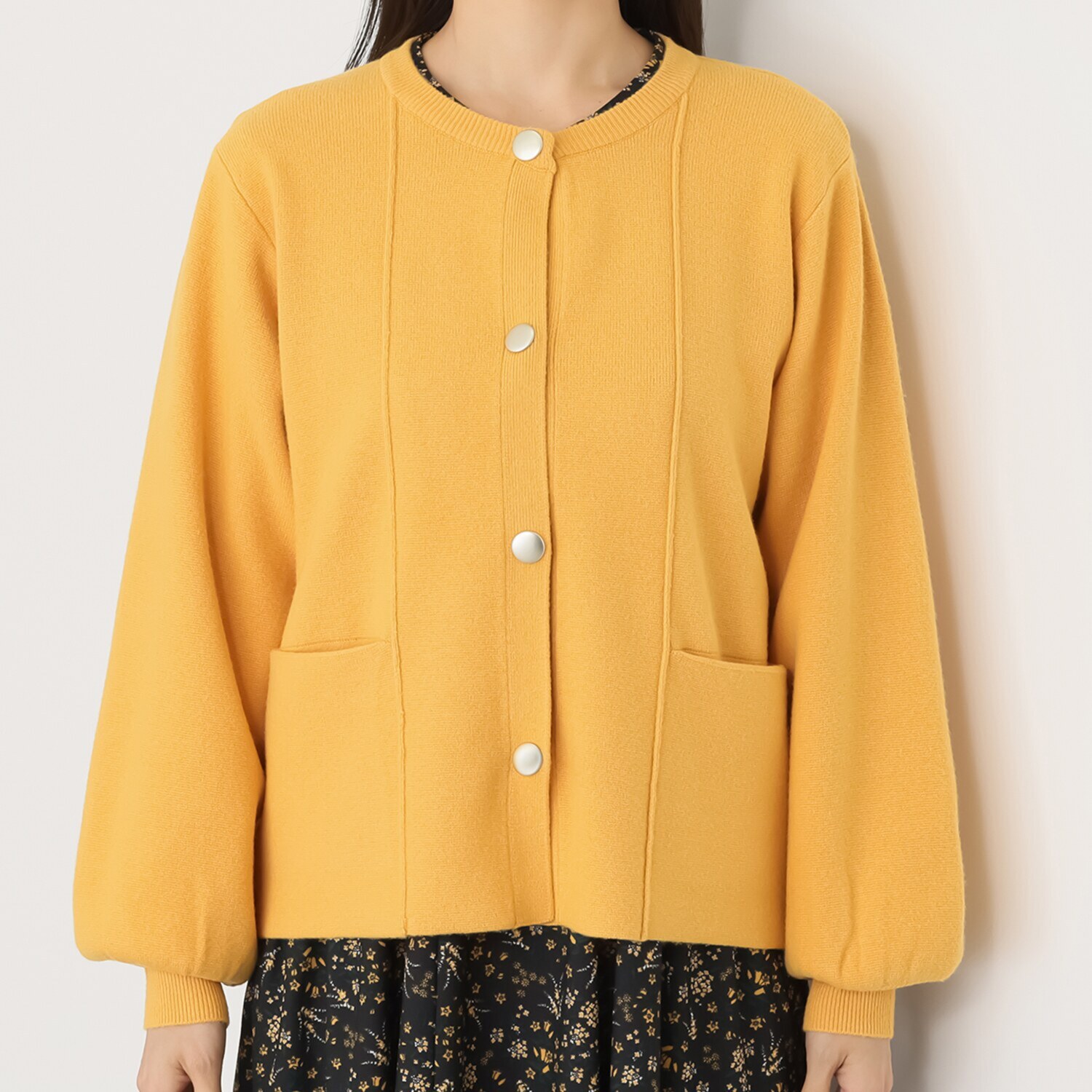 ルクオーレ ハーフミラノリブニット ジャケットカーディガン