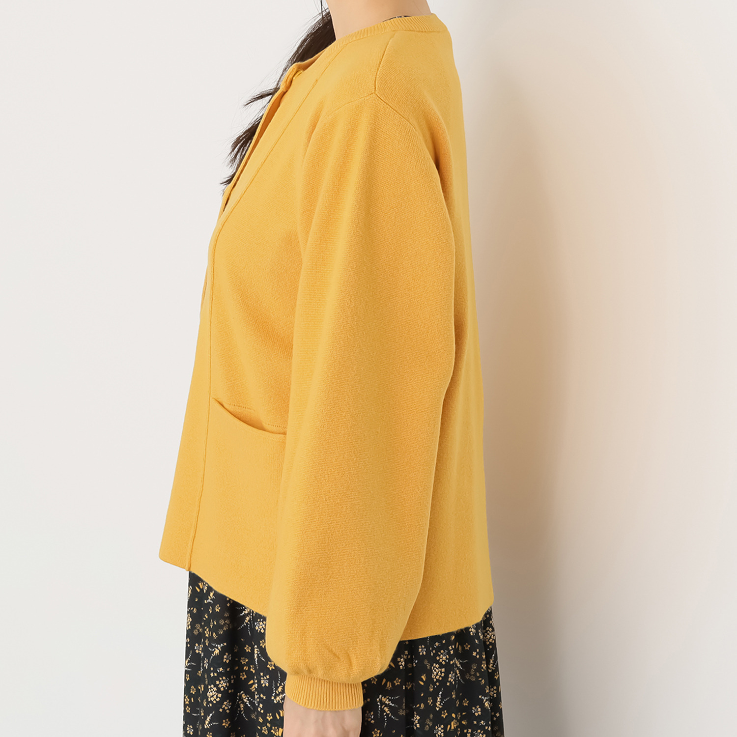 ルクオーレ ハーフミラノリブニット ジャケットカーディガン