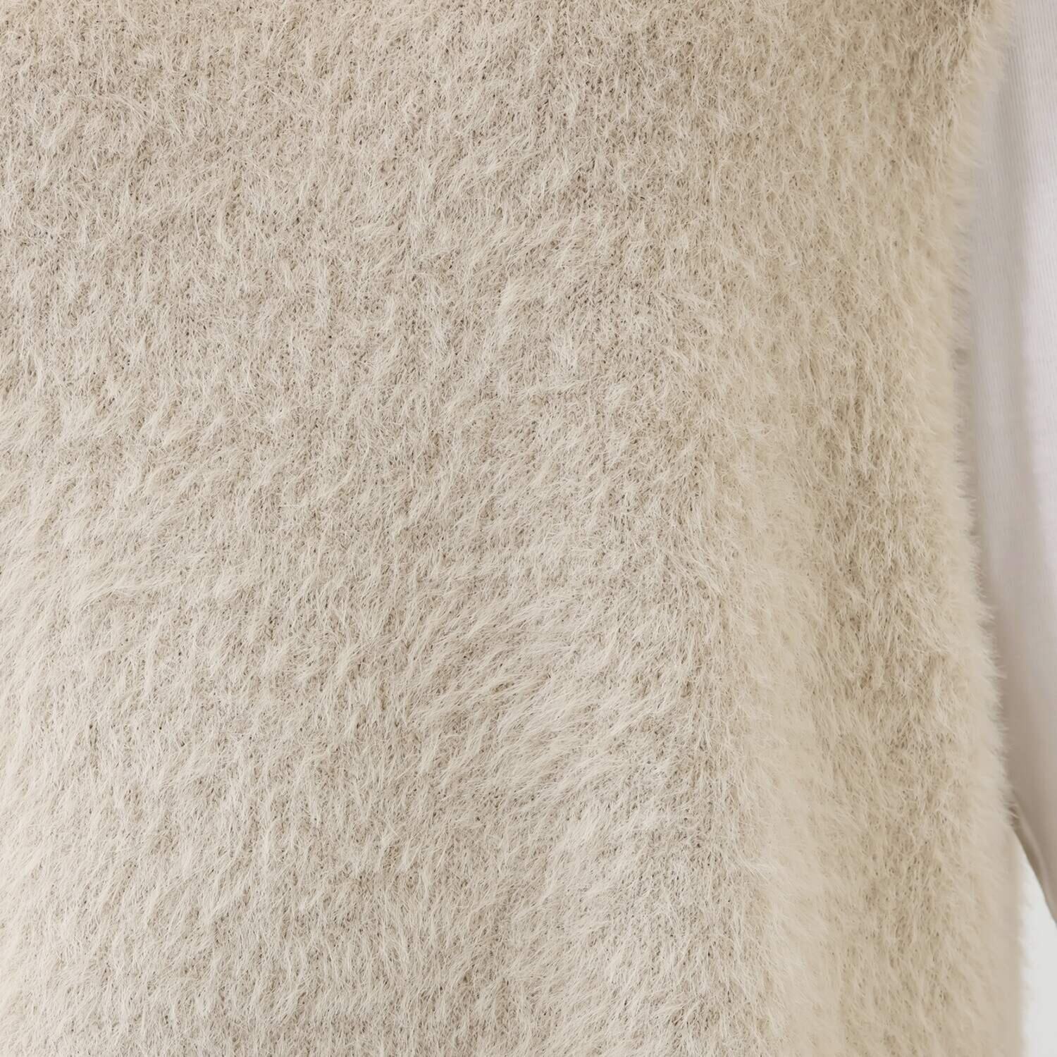 ルクオーレ シャギーニット Ｖネックベスト