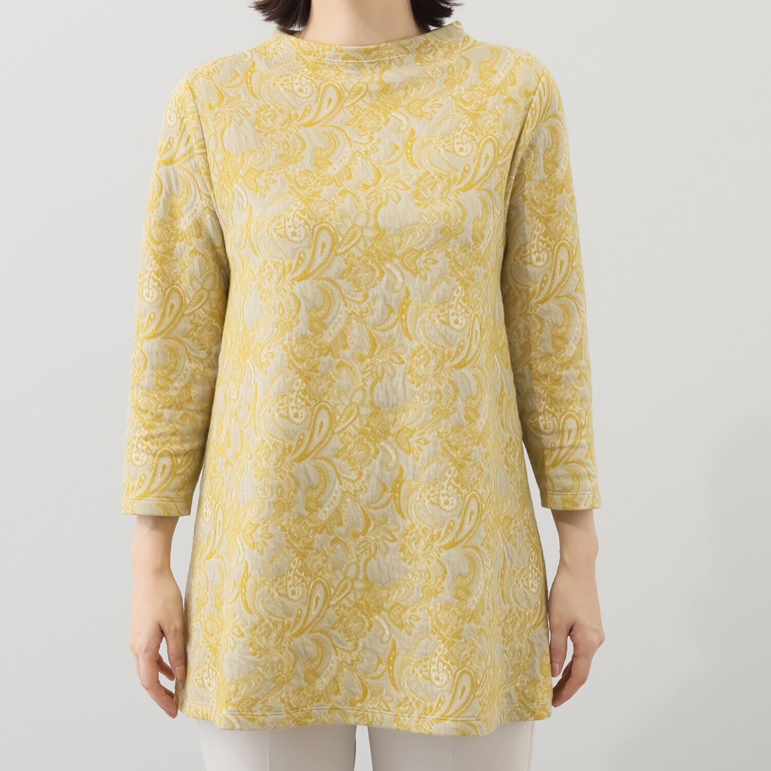 プレンディソール ふくれジャガード ペイズリー柄チュニック