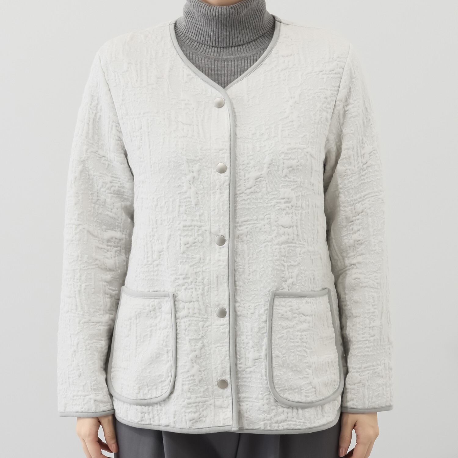 プレンディソール 上品な凹凸感がある キルトジャガード ジャケット