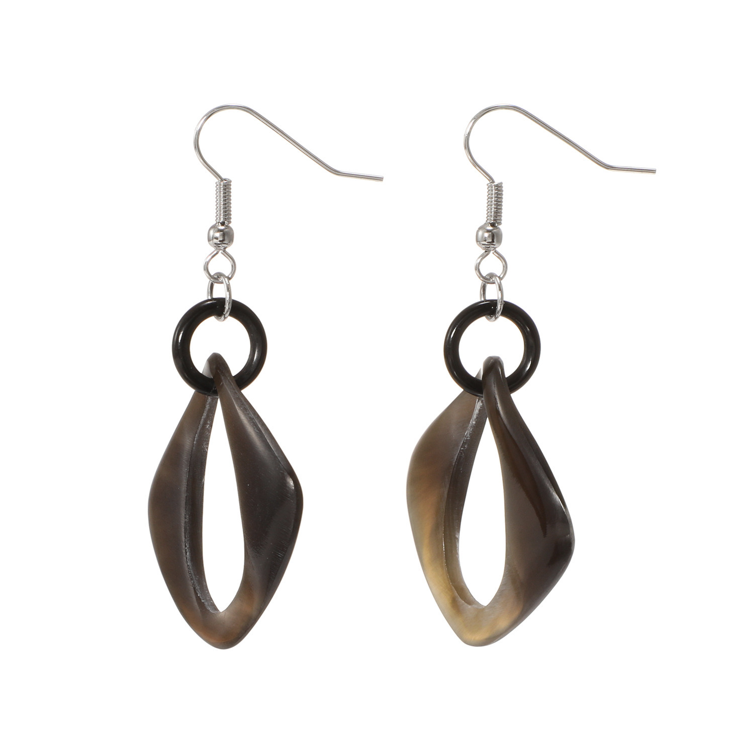 ミル・レーヴ 水牛 スウィング イヤリング／ピアス