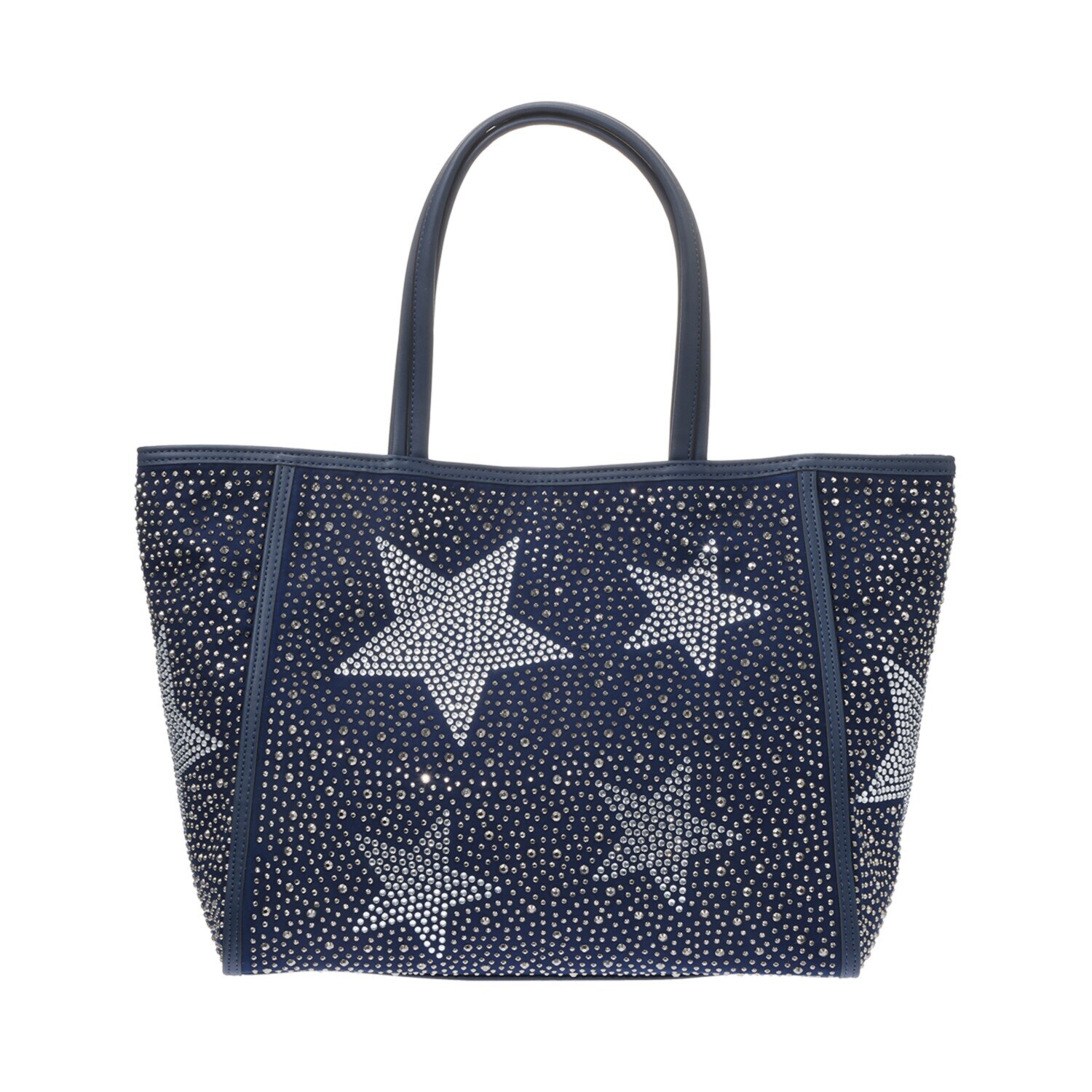 グッシオイタリー イタリアデザイン 星柄ラインストーン トートバッグ＆ ポーチセット