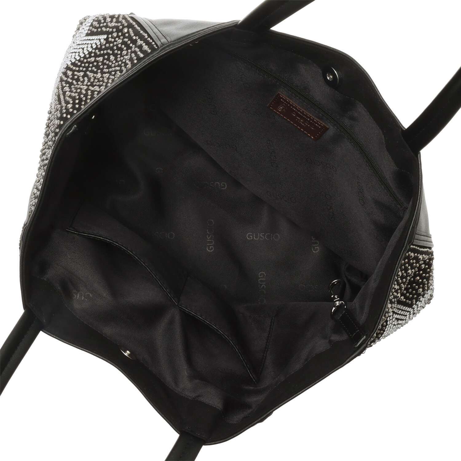 グッシオイタリー イタリアデザイン 星柄ラインストーン トートバッグ＆ ポーチセット