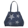 グッシオイタリー イタリアデザイン 星柄ラインストーン トートバッグ＆ ポーチセット