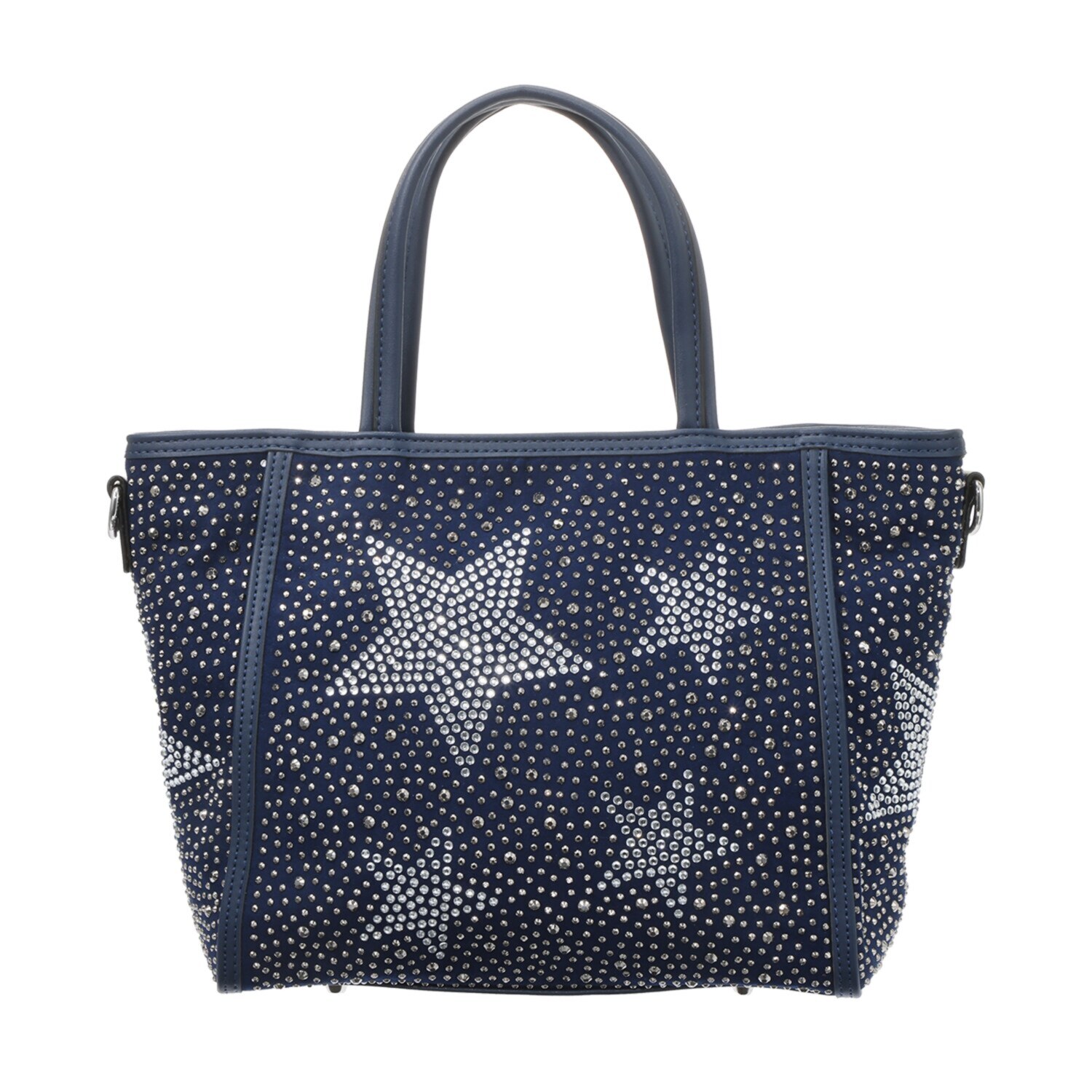 グッシオイタリー イタリアデザイン 星柄ラインストーン ２ウェイバッグ＆ ポーチセット