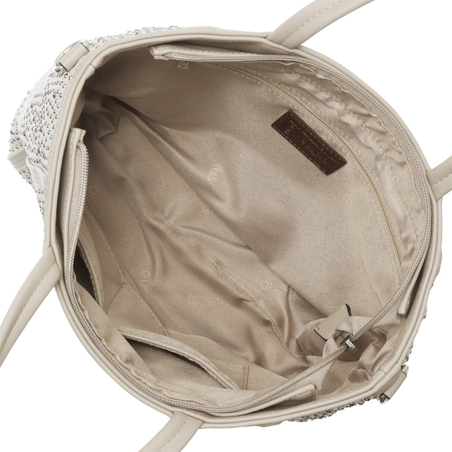 グッシオイタリー イタリアデザイン 星柄ラインストーン ２ウェイバッグ＆ ポーチセット