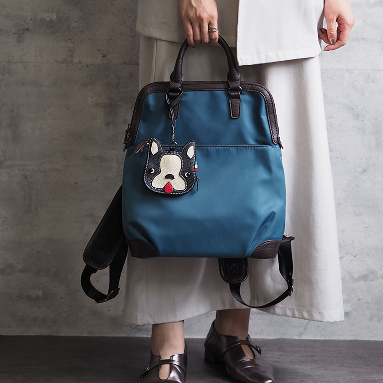 グッシオイタリー はっ水 高密度ナイロンリュック＆ フレブルちゃん マルチケースセット