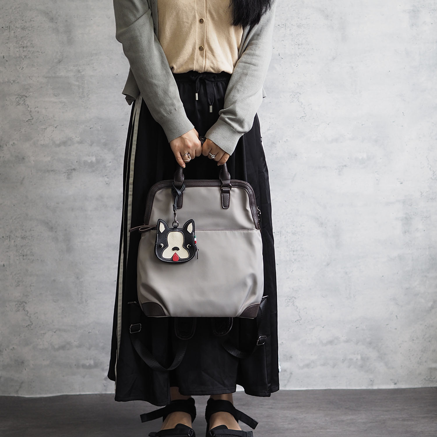 グッシオイタリー はっ水 高密度ナイロンリュック＆ フレブルちゃん マルチケースセット