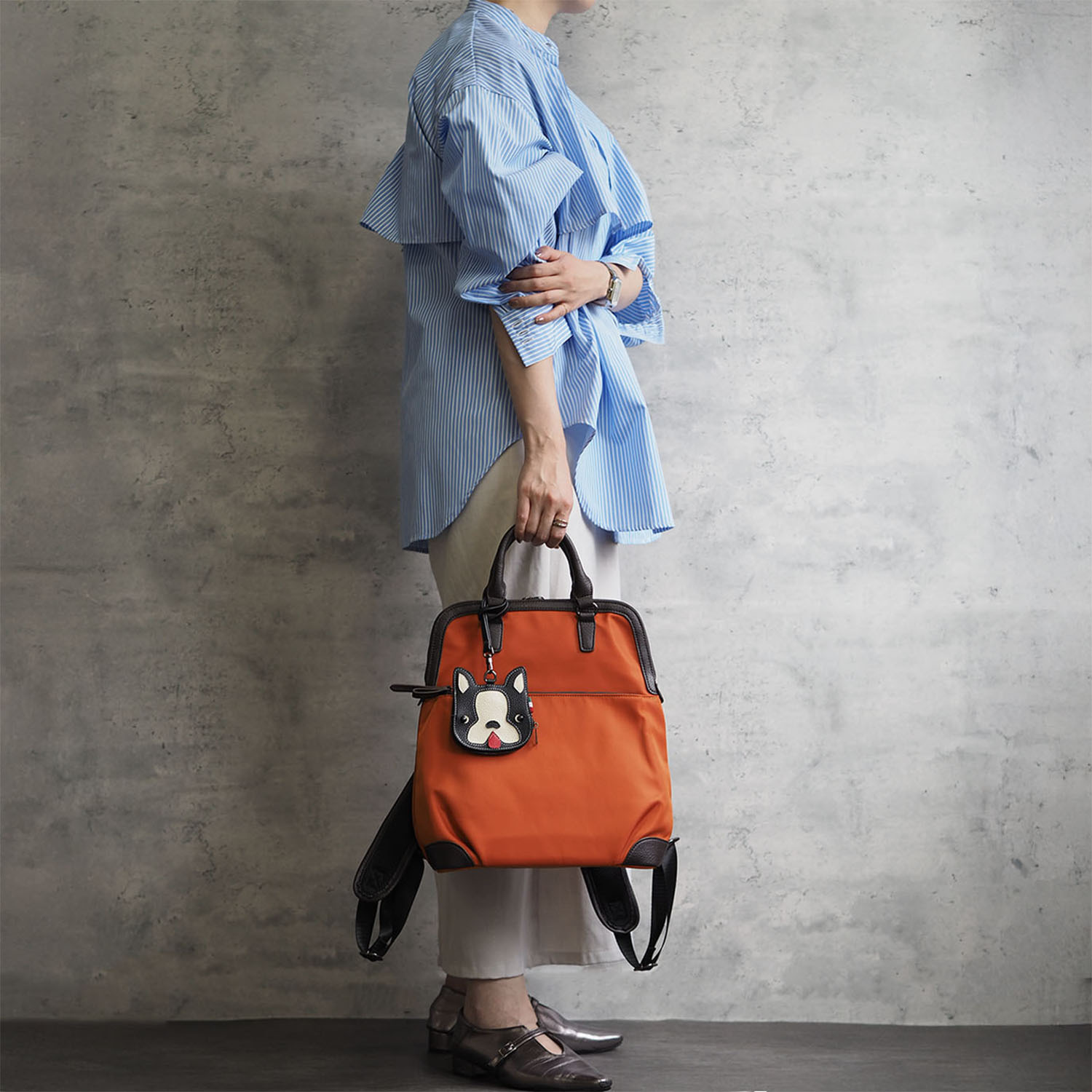 グッシオイタリー はっ水 高密度ナイロンリュック＆ フレブルちゃん マルチケースセット