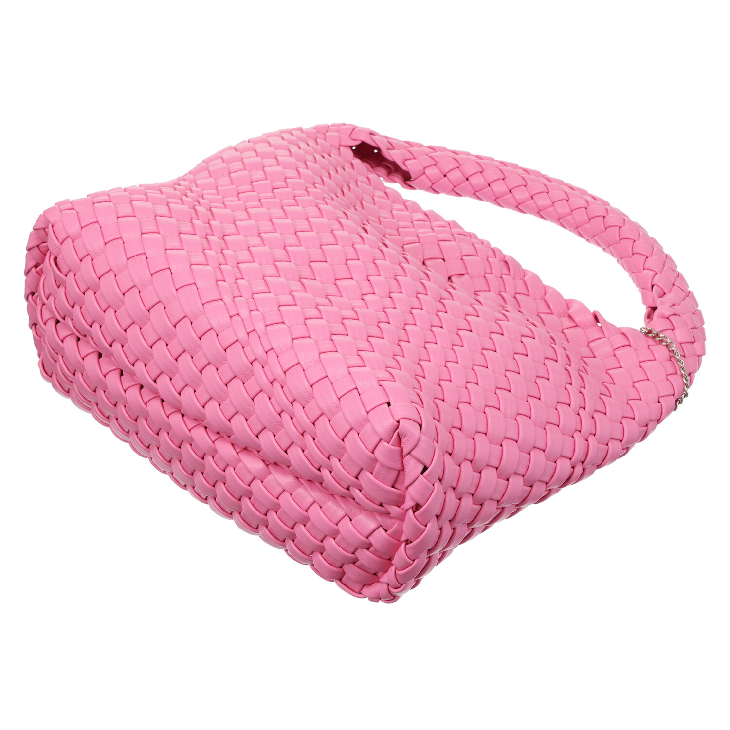 グッシオイタリー 柔らかレザータッチ 編み込みメッシュ トートバッグ＆ポーチ ＜星形チャーム付＞