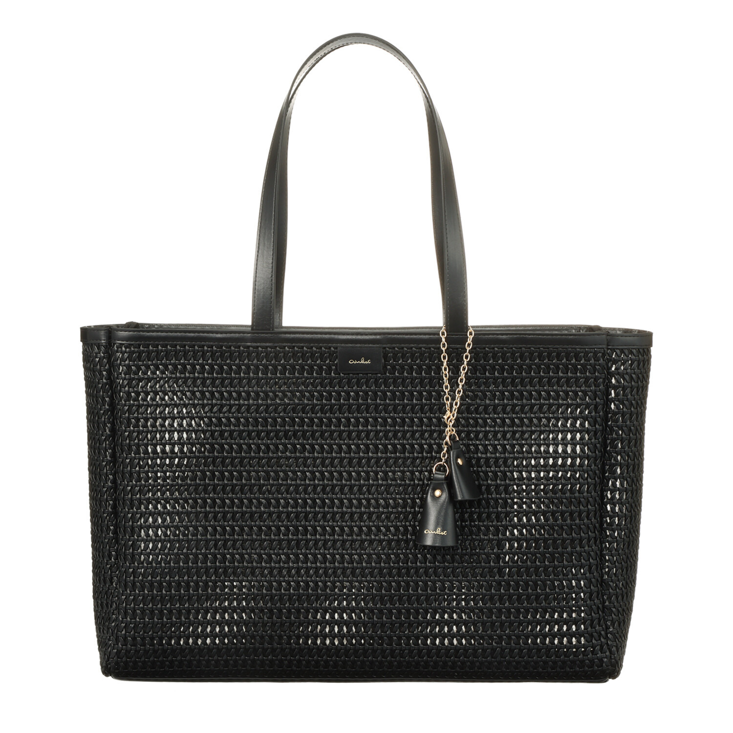 ビジューバイエアリスト ツインベルチャーム付 セミシアーメッシュ ビッグトートバッグ