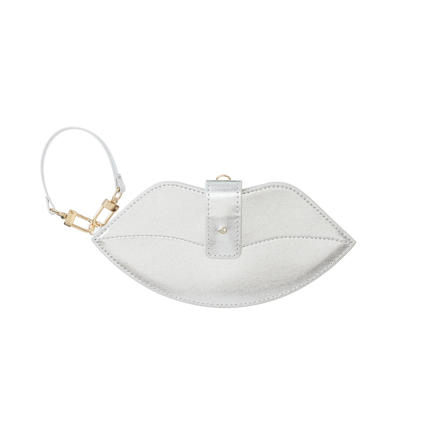 ビジューバイエアリスト リップモティーフ メタリック バッグチャーム型 メガネケース