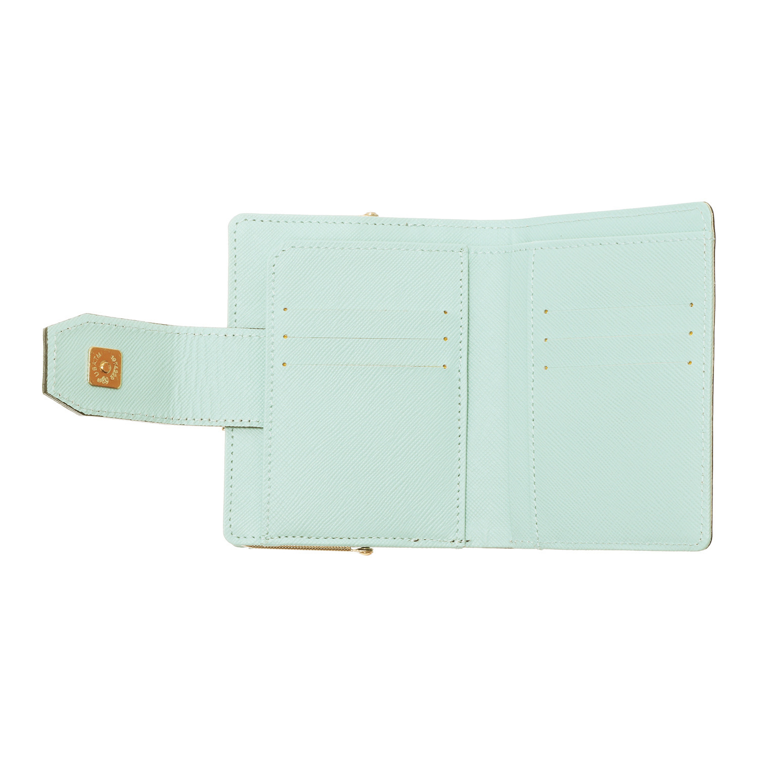 エーディーエムジェイ はっ水 イタリアンレザー アールデコモティーフ スモールウォレット