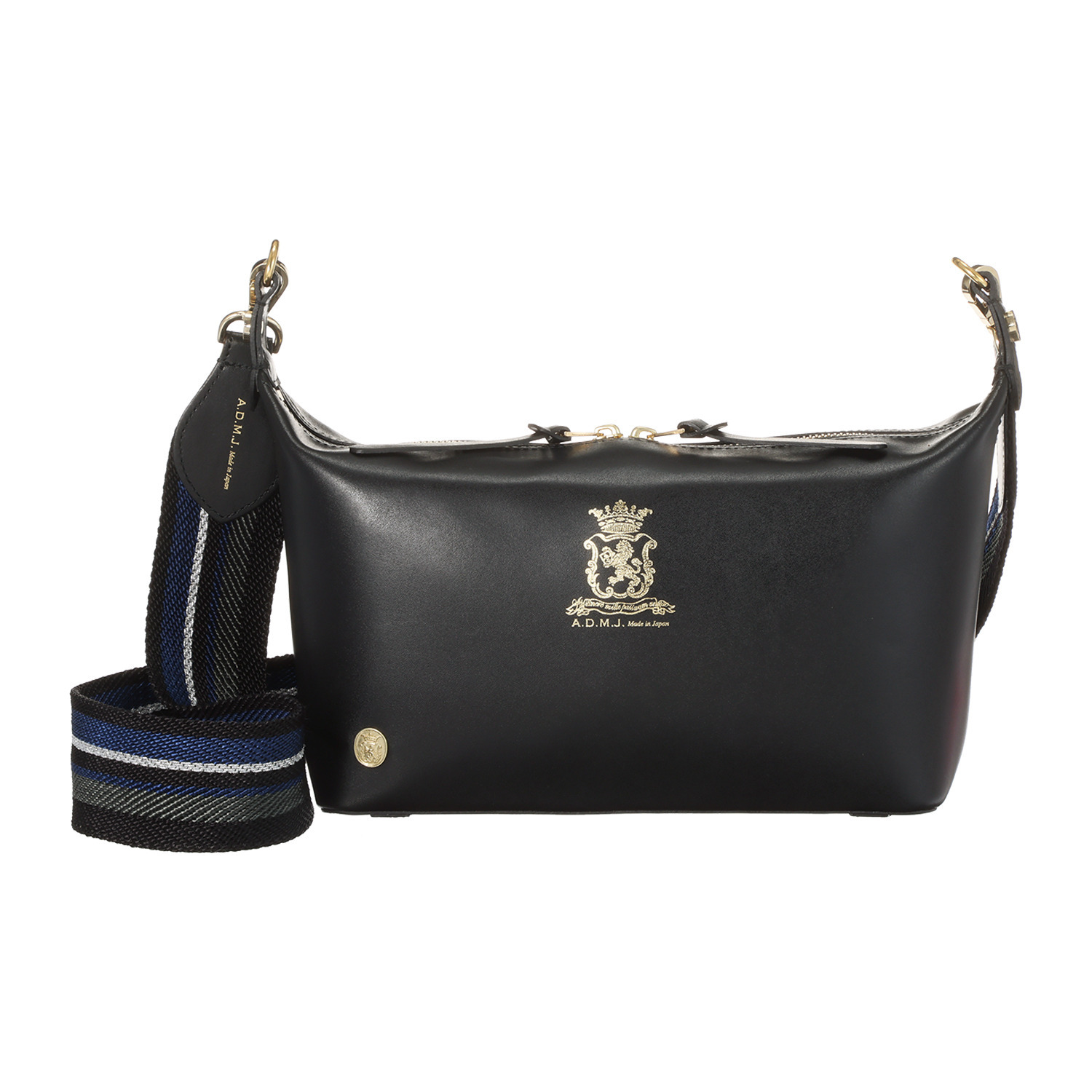 エーディーエムジェイ はっ水 イタリアンレザー クロスボディバッグ