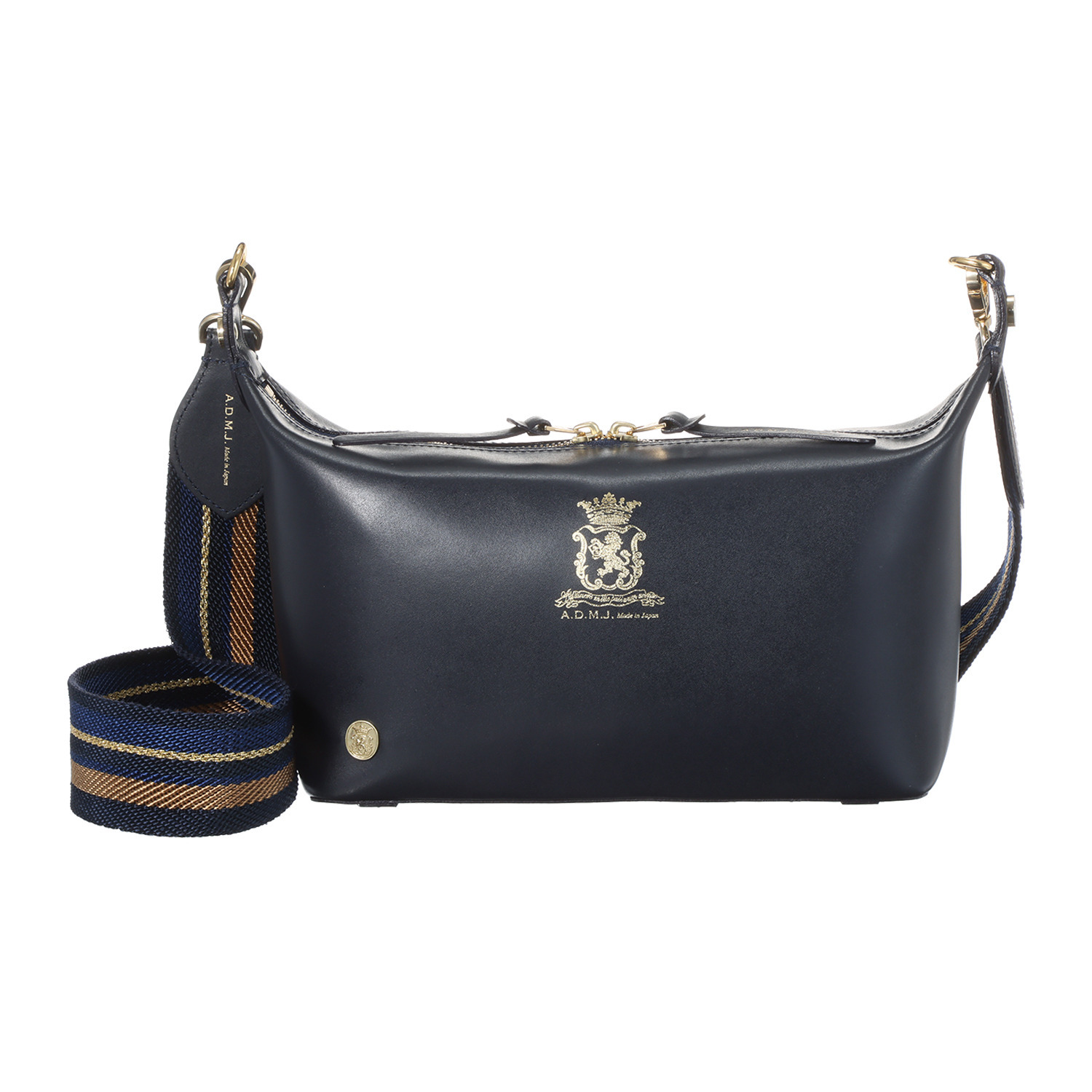 エーディーエムジェイ はっ水 イタリアンレザー クロスボディバッグ