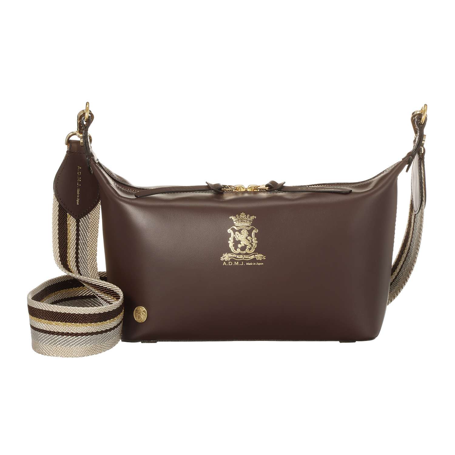 エーディーエムジェイ はっ水 イタリアンレザー クロスボディバッグ