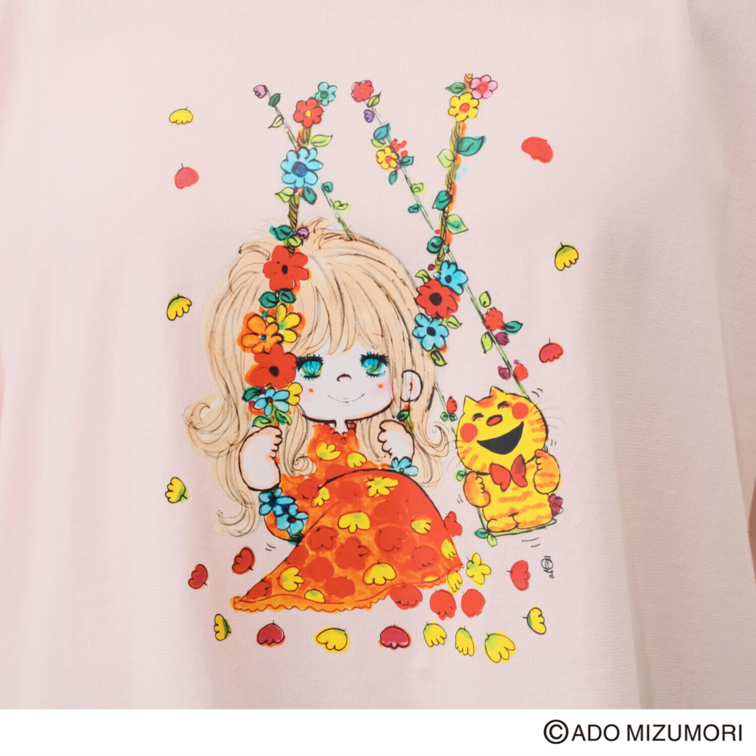 水森亜土 綿１００％爽やか天竺 ゆったりトップス＆ レギンス ルームウェアセット