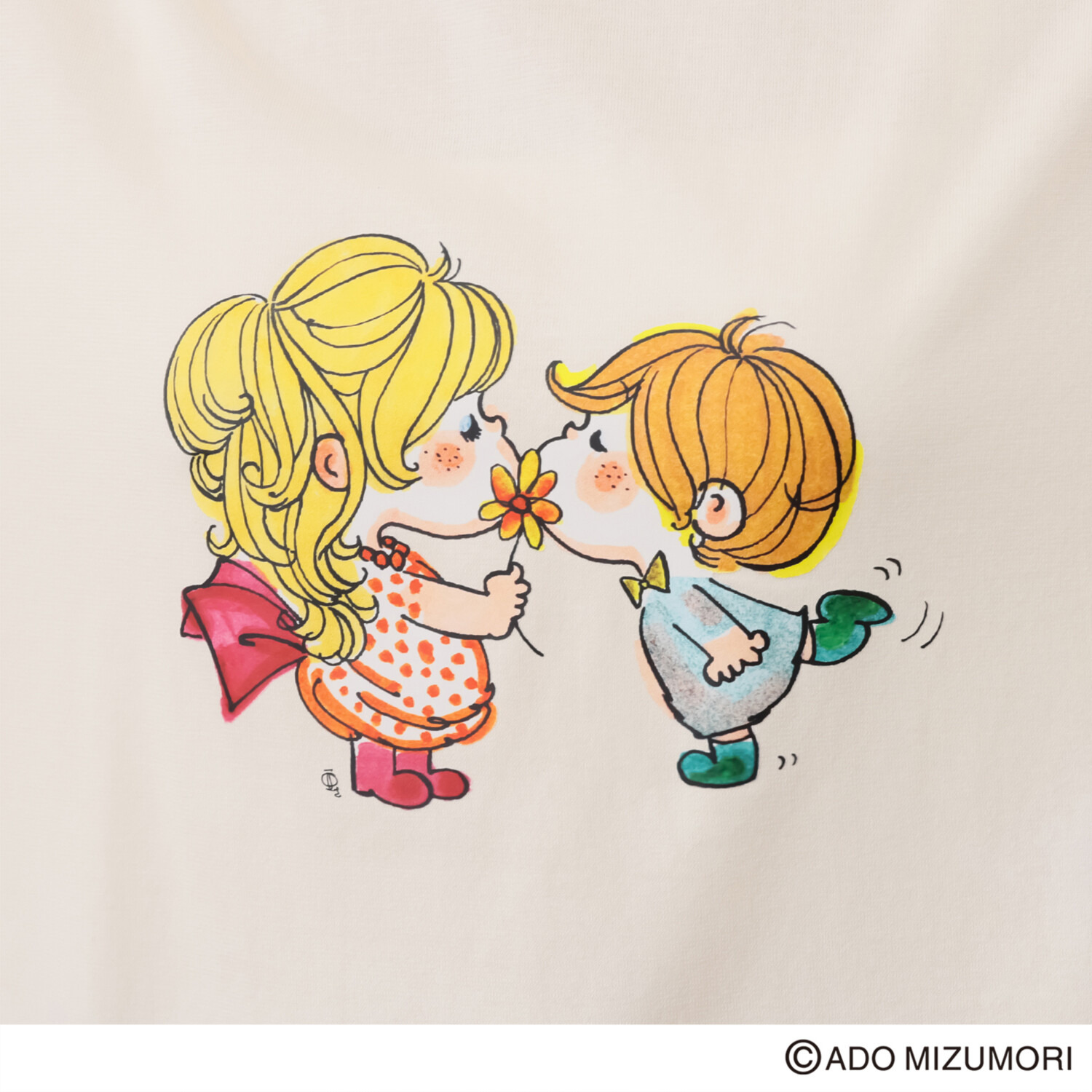 水森亜土 綿１００％爽やか天竺 ゆったりトップス＆ レギンス ルームウェアセット