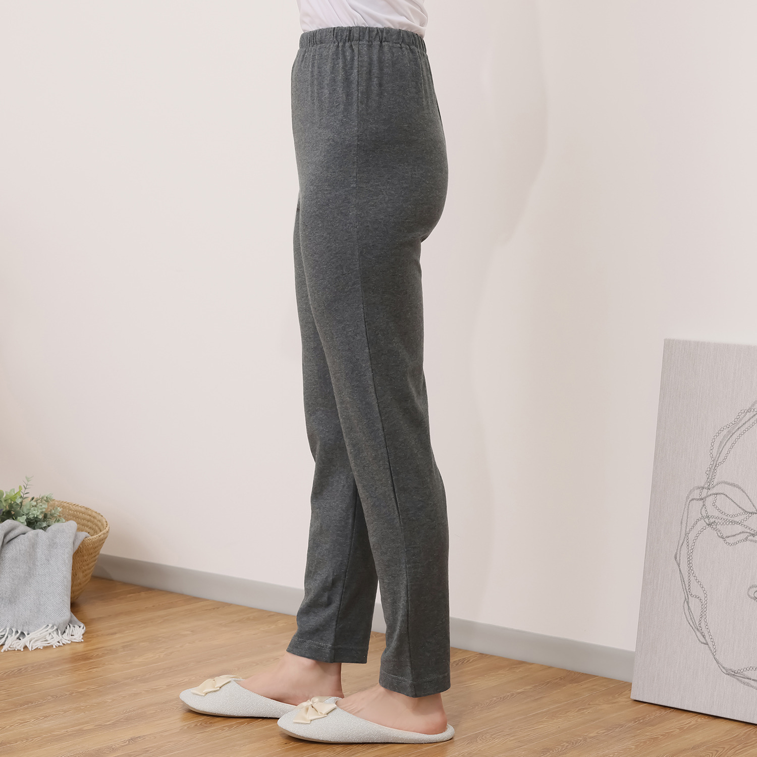 水森亜土 綿１００％爽やか天竺 ゆったりトップス＆ レギンス ルームウェアセット