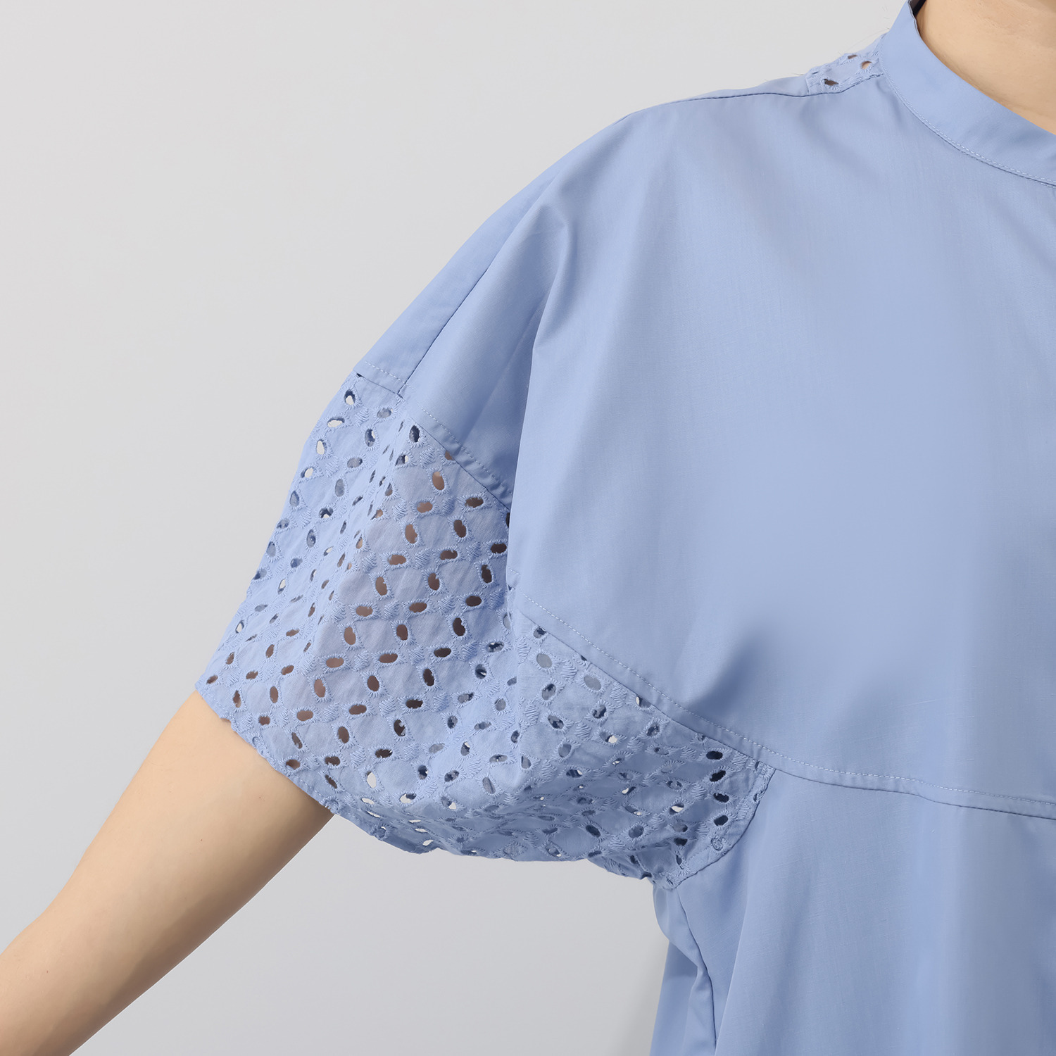 アリュメット 袖レース切替 ワンピース