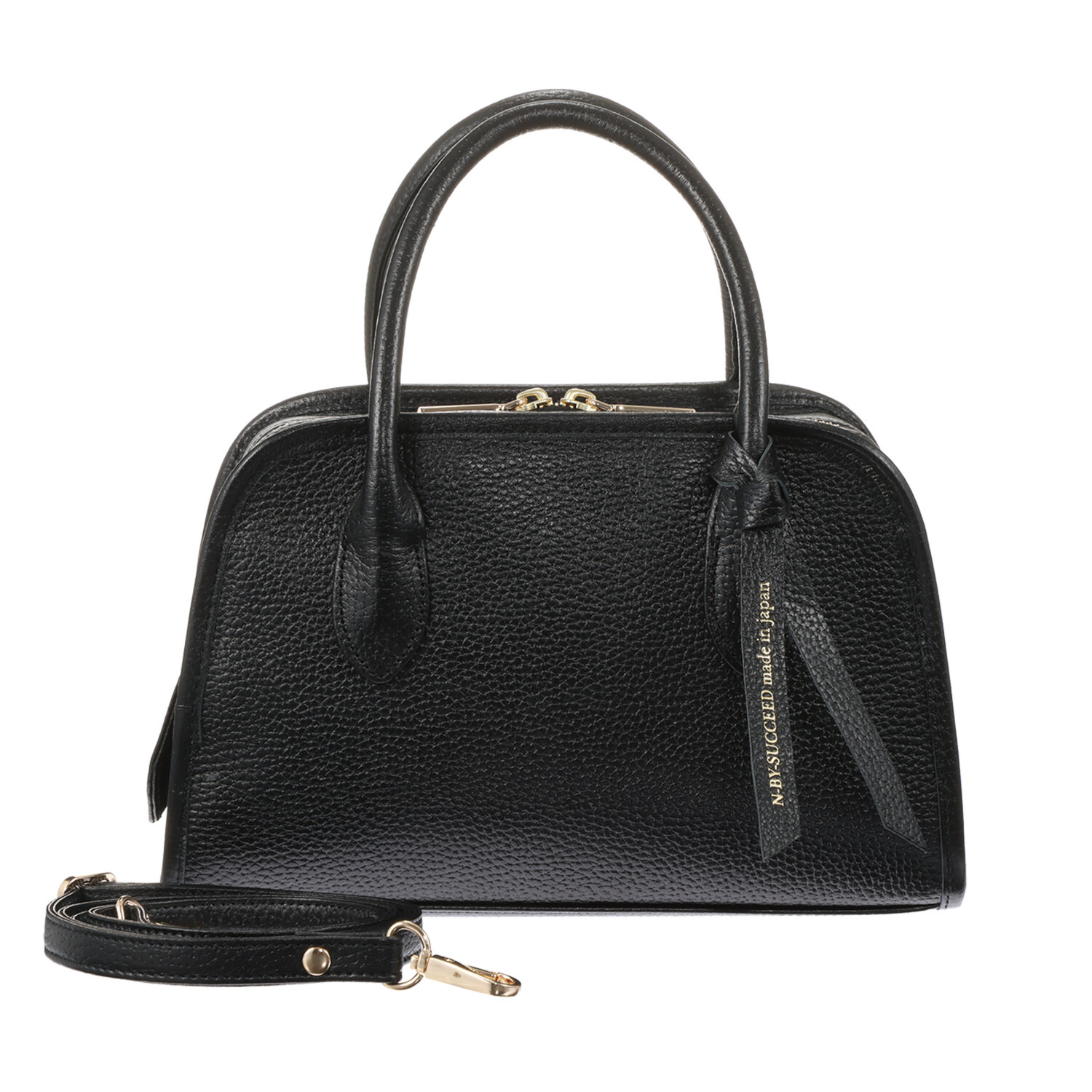 エヌバイサクシード ＜日本製＞ 姫路レザー 牛革シュリンク型押し ２ウェイボストンバッグ