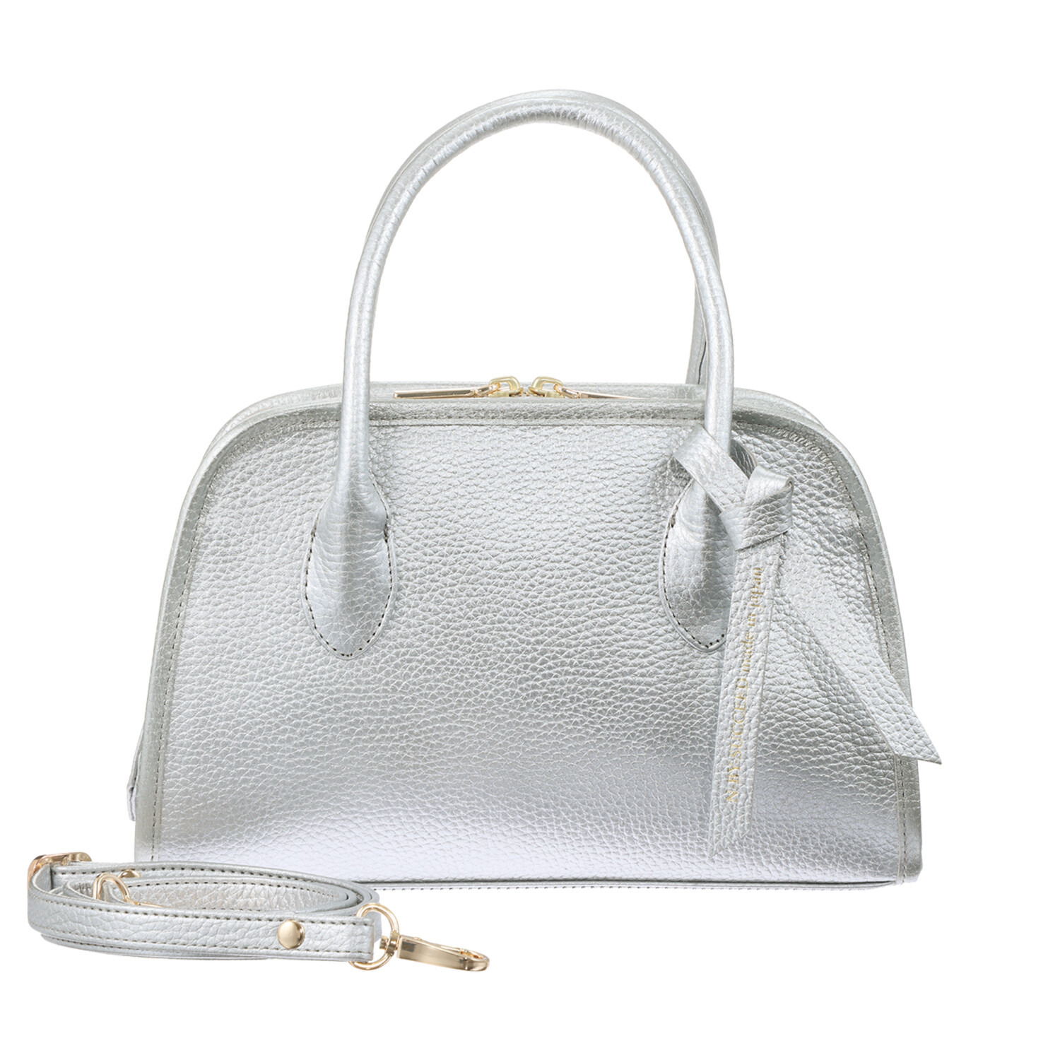 エヌバイサクシード ＜日本製＞ 姫路レザー 牛革シュリンク型押し ２ウェイボストンバッグ