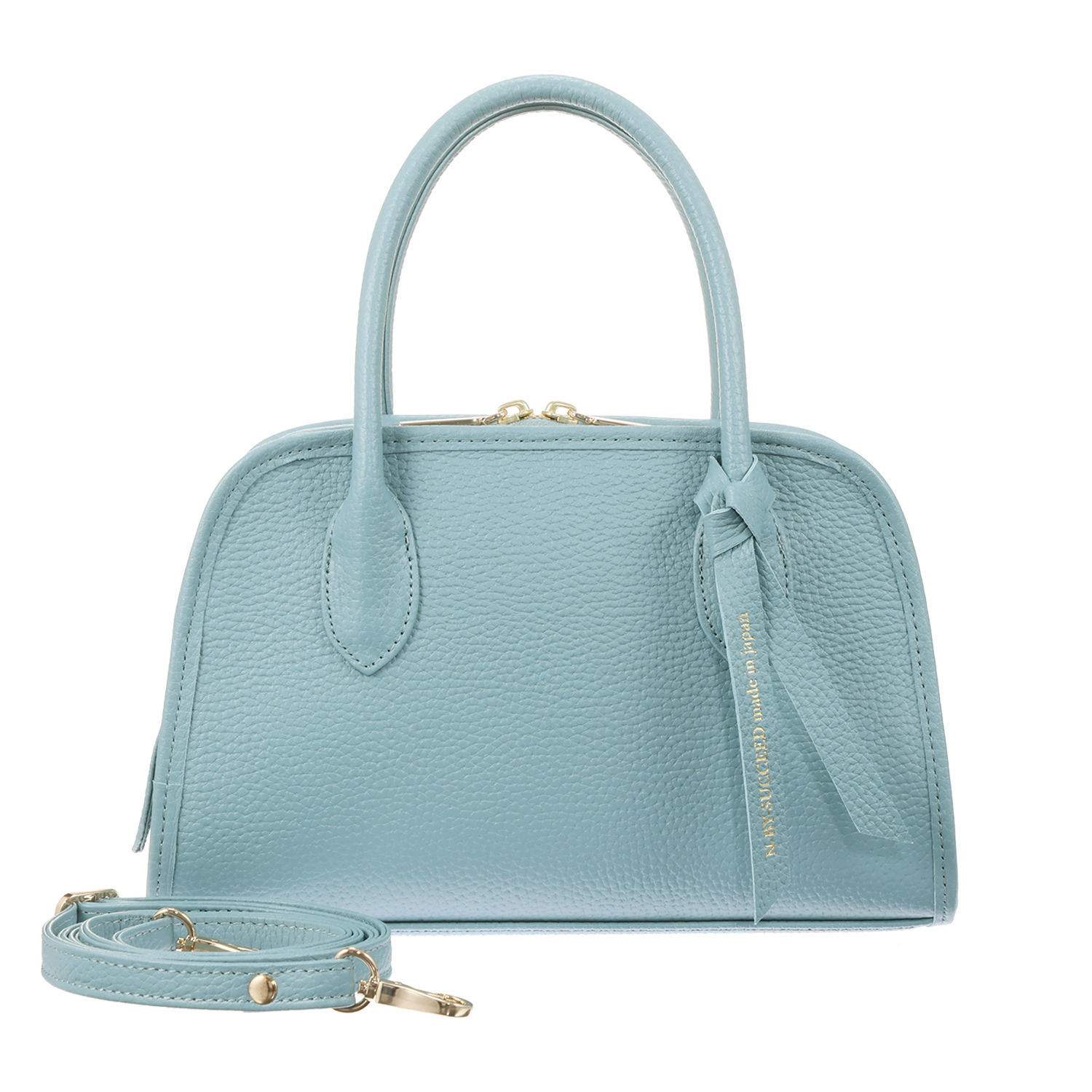 エヌバイサクシード ＜日本製＞ 姫路レザー 牛革シュリンク型押し ２ウェイボストンバッグ