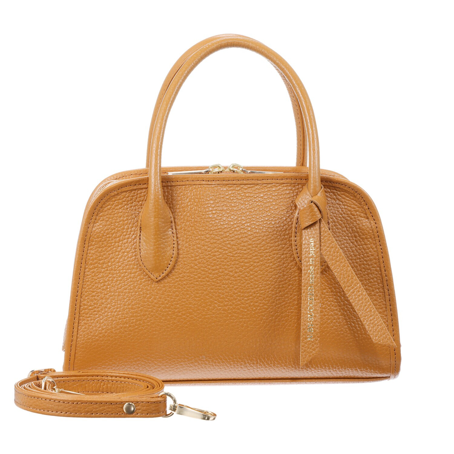 エヌバイサクシード ＜日本製＞ 姫路レザー 牛革シュリンク型押し ２ウェイボストンバッグ