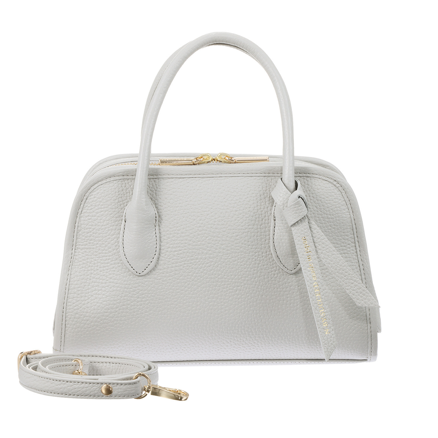 エヌバイサクシード ＜日本製＞ 姫路レザー 牛革シュリンク型押し ２ウェイボストンバッグ