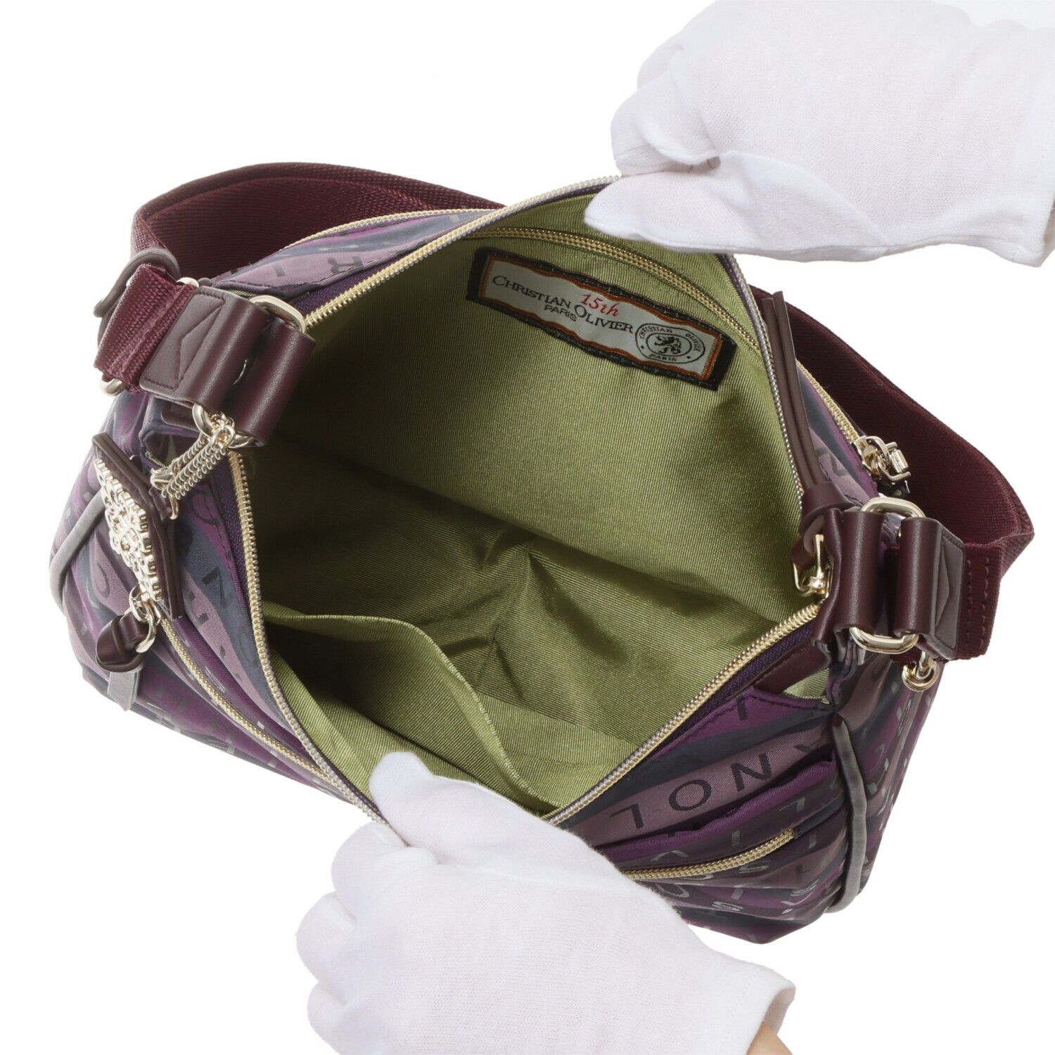 クリスチャン　オリビエ ショップチャンネル デビュー１５周年 はっ水 グラデーションジャガード 縦ショルダーバッグ