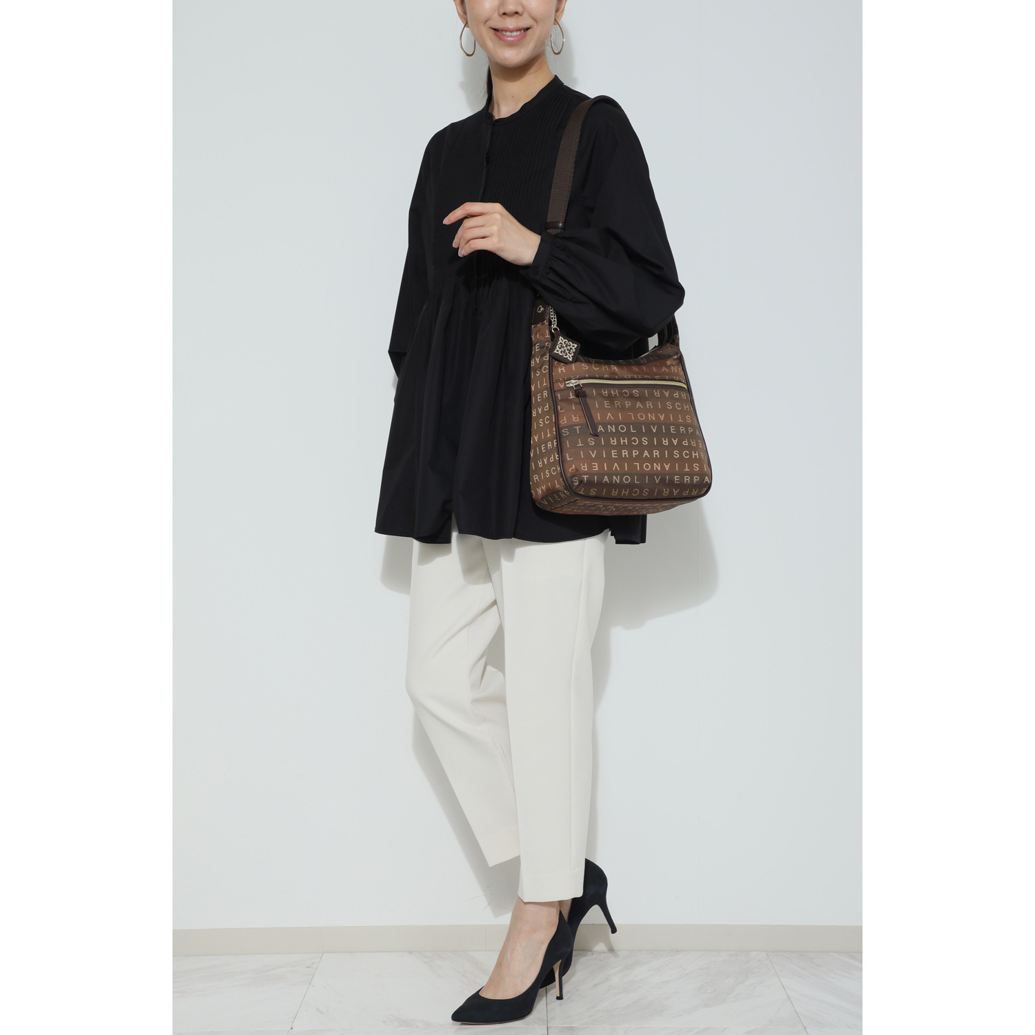 クリスチャン　オリビエ ショップチャンネル デビュー１５周年 はっ水 グラデーションジャガード 縦ショルダーバッグ