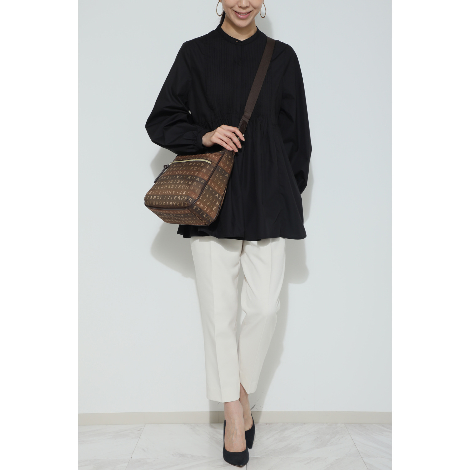 クリスチャン　オリビエ ショップチャンネル デビュー１５周年 はっ水 グラデーションジャガード 縦ショルダーバッグ