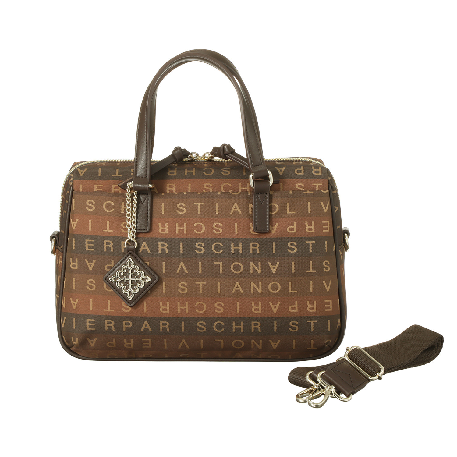 クリスチャン　オリビエ ショップチャンネル デビュー１５周年 はっ水 グラデーションジャガード ２ウェイボストンバッグ