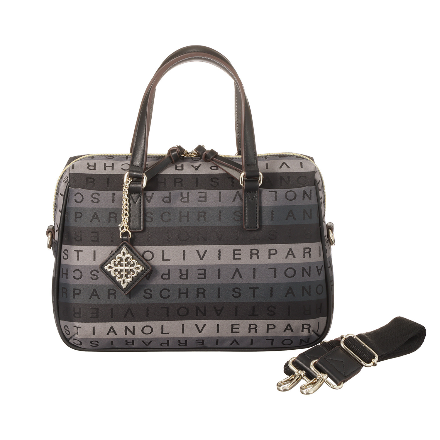 クリスチャン　オリビエ ショップチャンネル デビュー１５周年 はっ水 グラデーションジャガード ２ウェイボストンバッグ