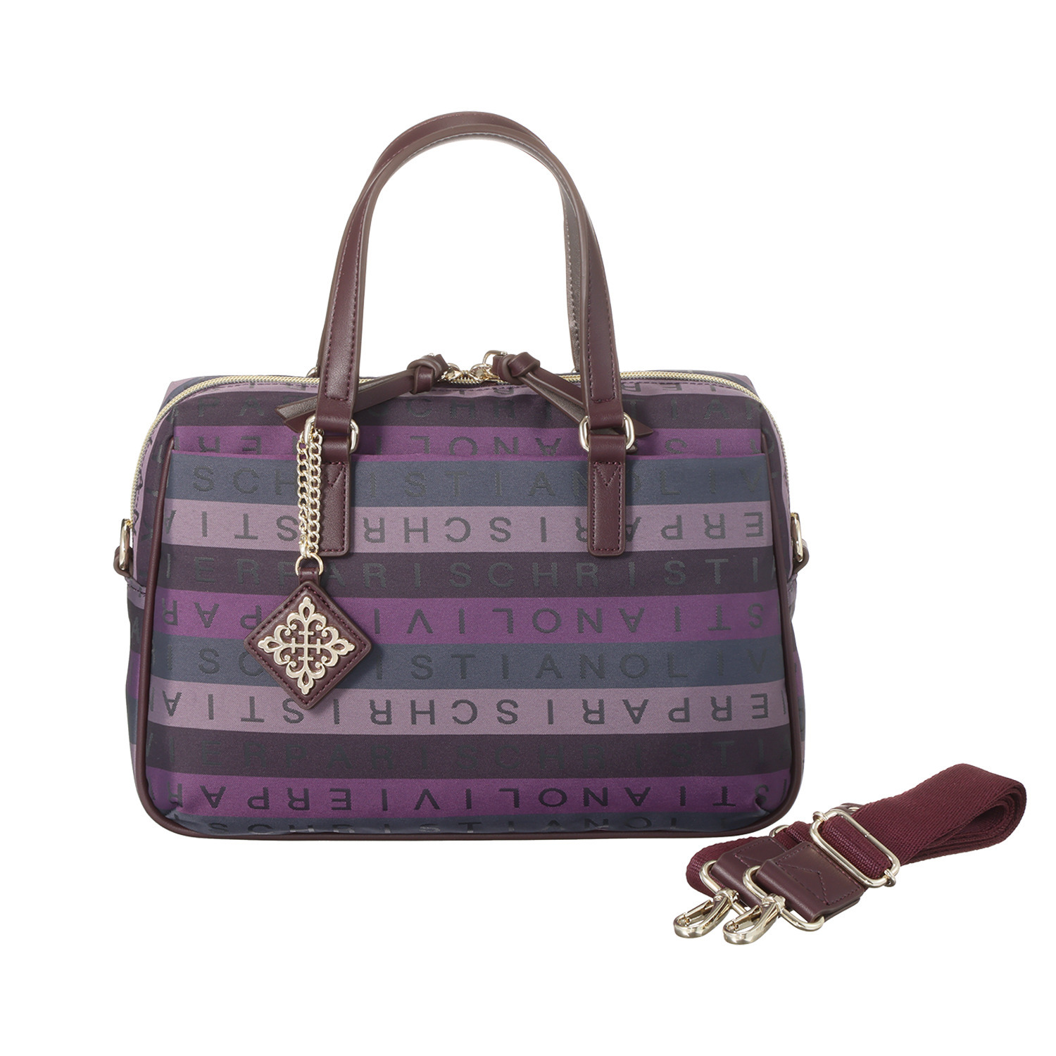 クリスチャン　オリビエ ショップチャンネル デビュー１５周年 はっ水 グラデーションジャガード ２ウェイボストンバッグ