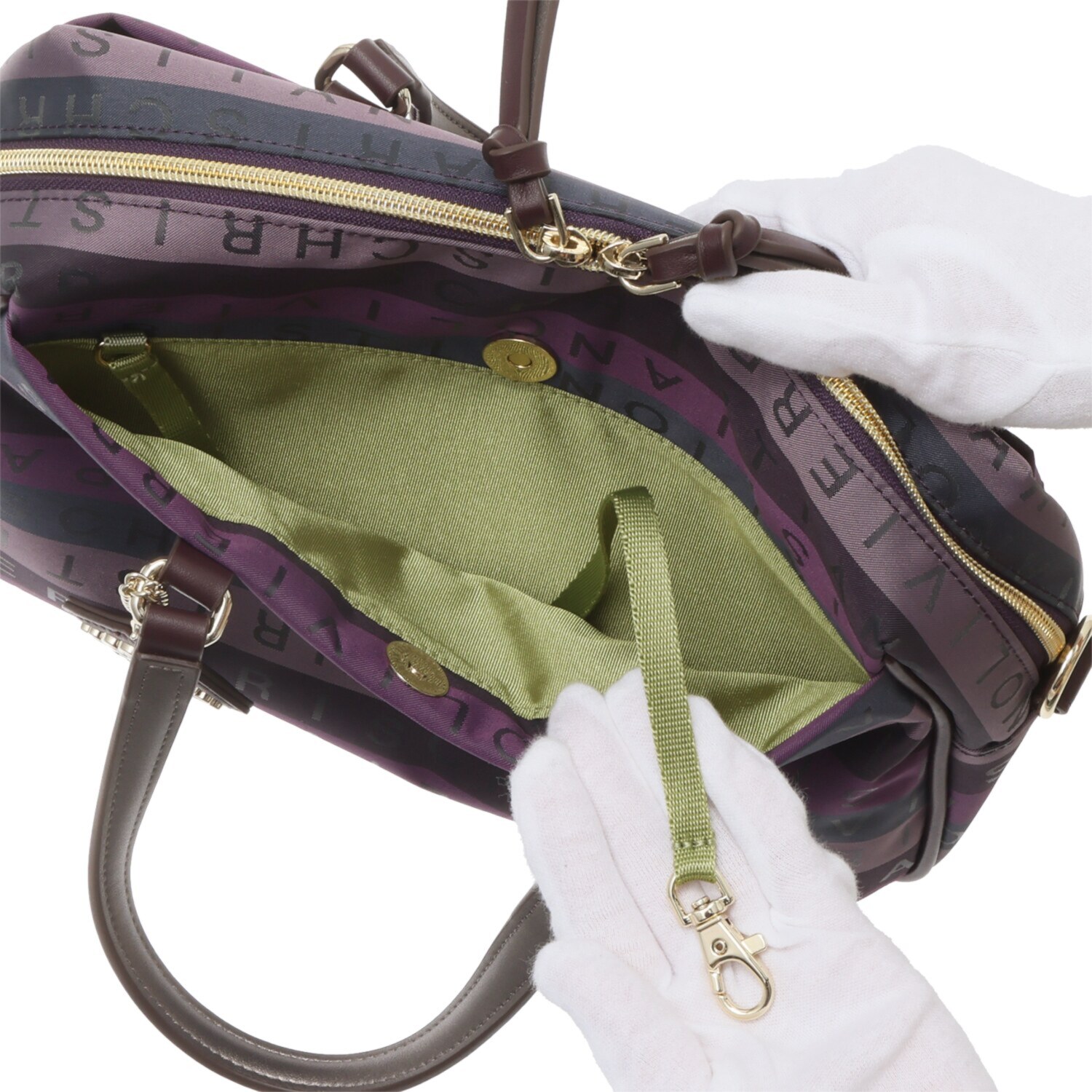 クリスチャン　オリビエ ショップチャンネル デビュー１５周年 はっ水 グラデーションジャガード ２ウェイボストンバッグ