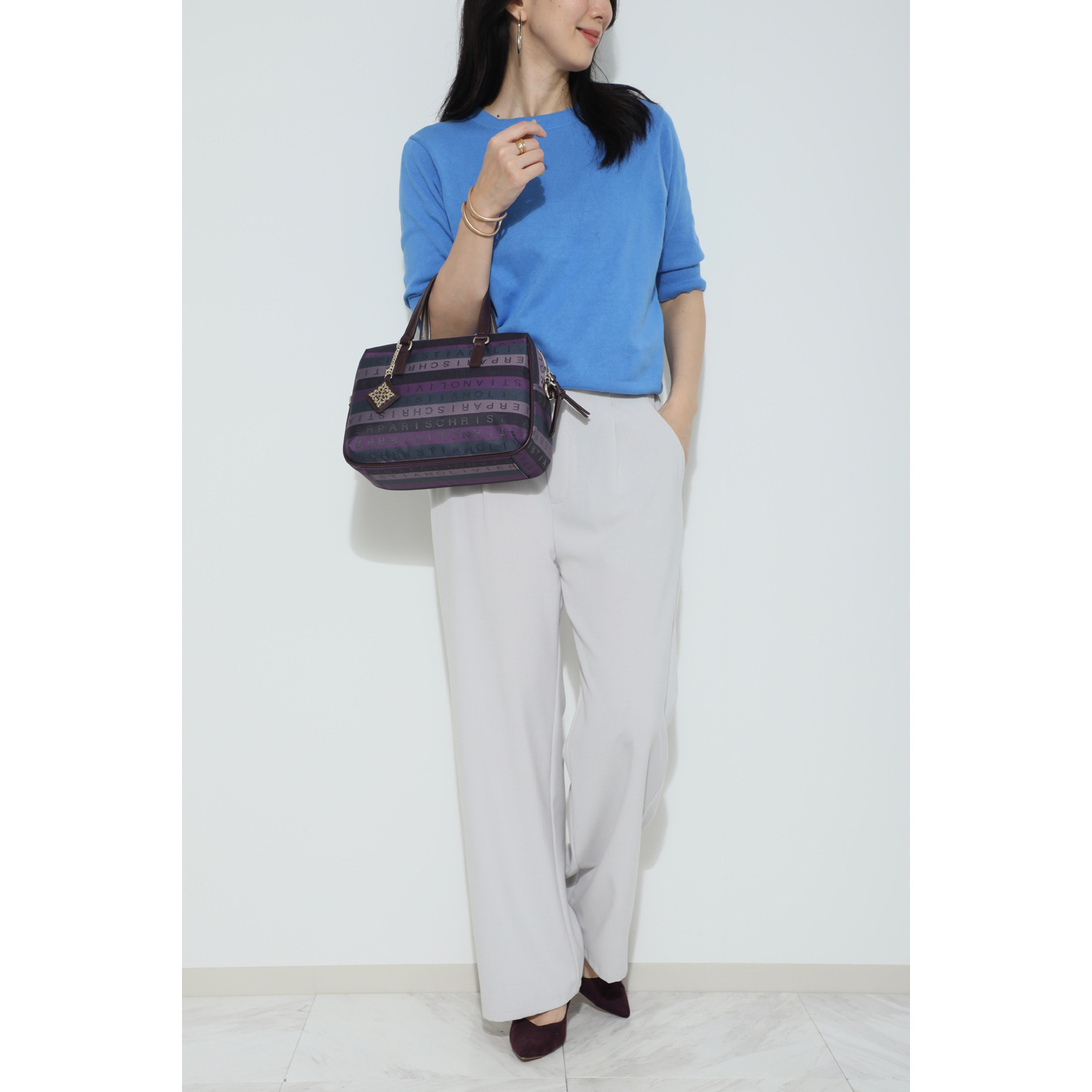 クリスチャン　オリビエ ショップチャンネル デビュー１５周年 はっ水 グラデーションジャガード ２ウェイボストンバッグ