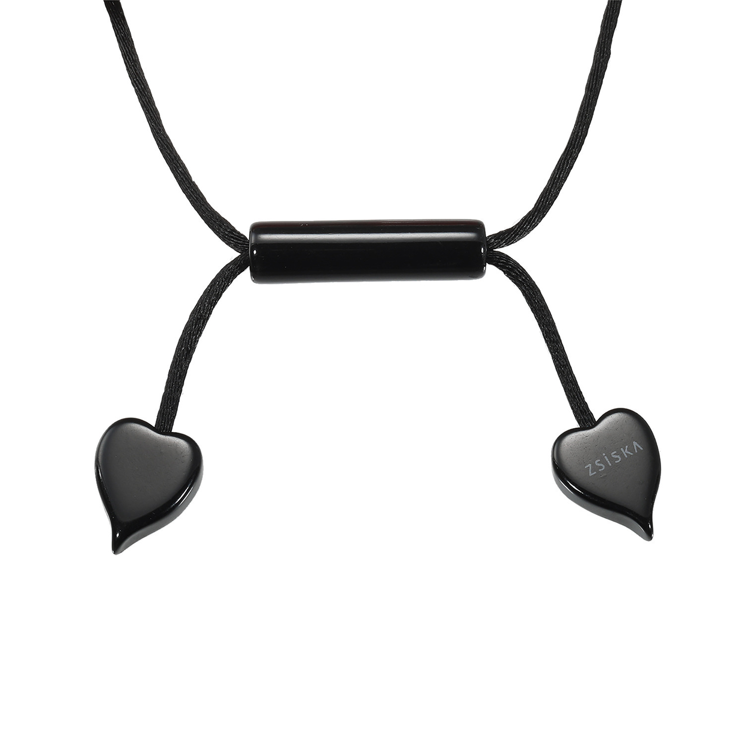 シスカ レジン カットシェイプ ビーズロングネックレス