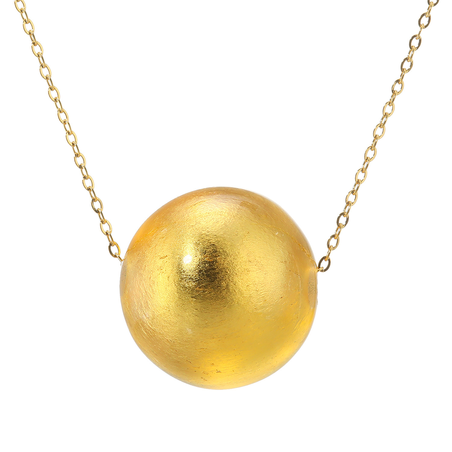 シスカ レジン ラウンドボール ステンレスチェーン ネックレス