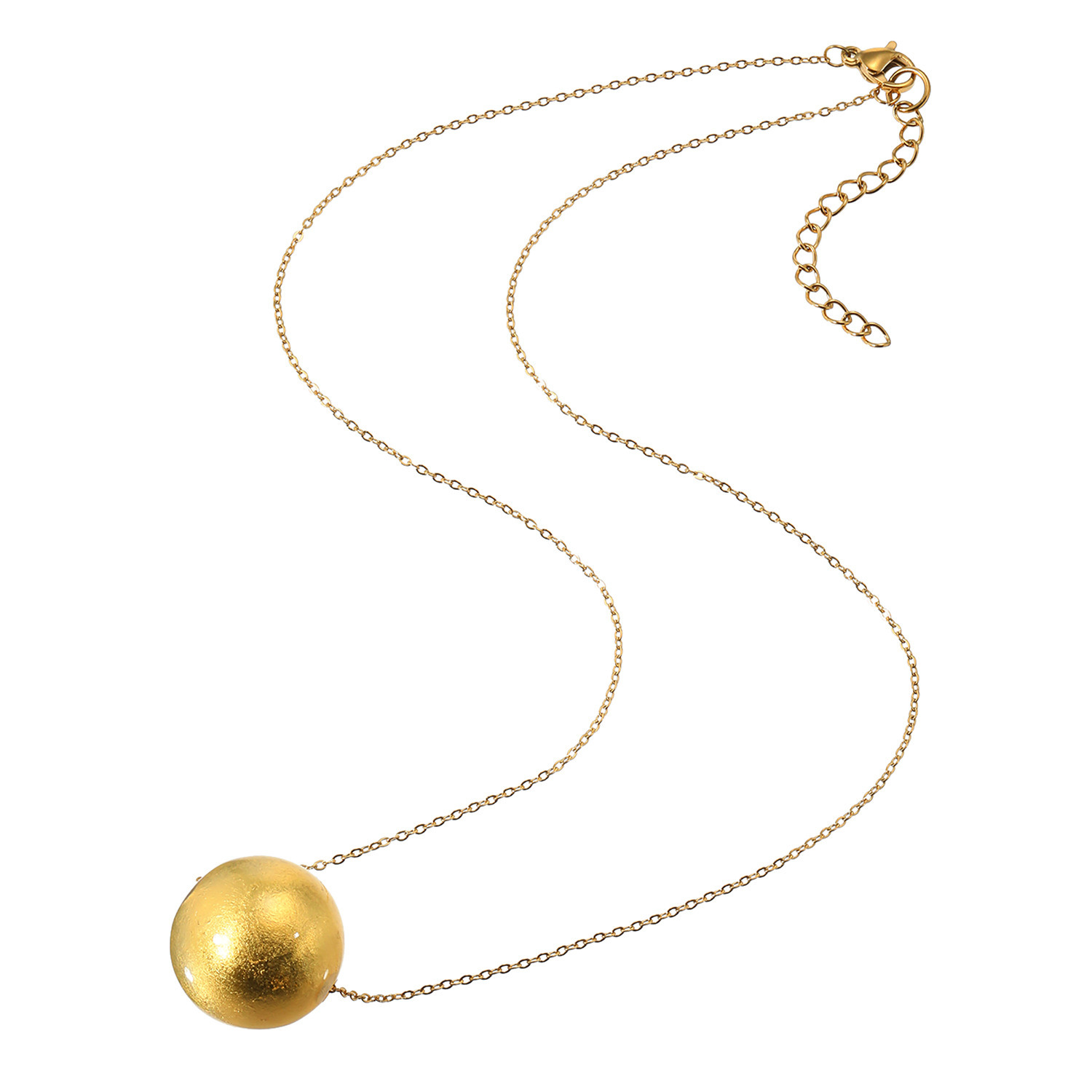 シスカ レジン ラウンドボール ステンレスチェーン ネックレス