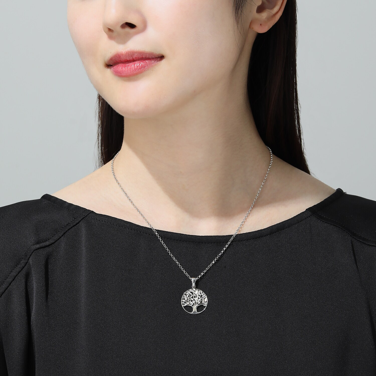 エクセラ イタリアン・シルバー ２層コーティング ツリーデザイン ペンダント