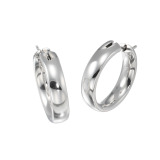 エクセラ イタリアン・シルバー ２層コーティング 鏡面仕上げ ラウンドフープピアス