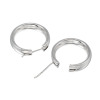エクセラ イタリアン・シルバー ２層コーティング 鏡面仕上げ ラウンドフープピアス