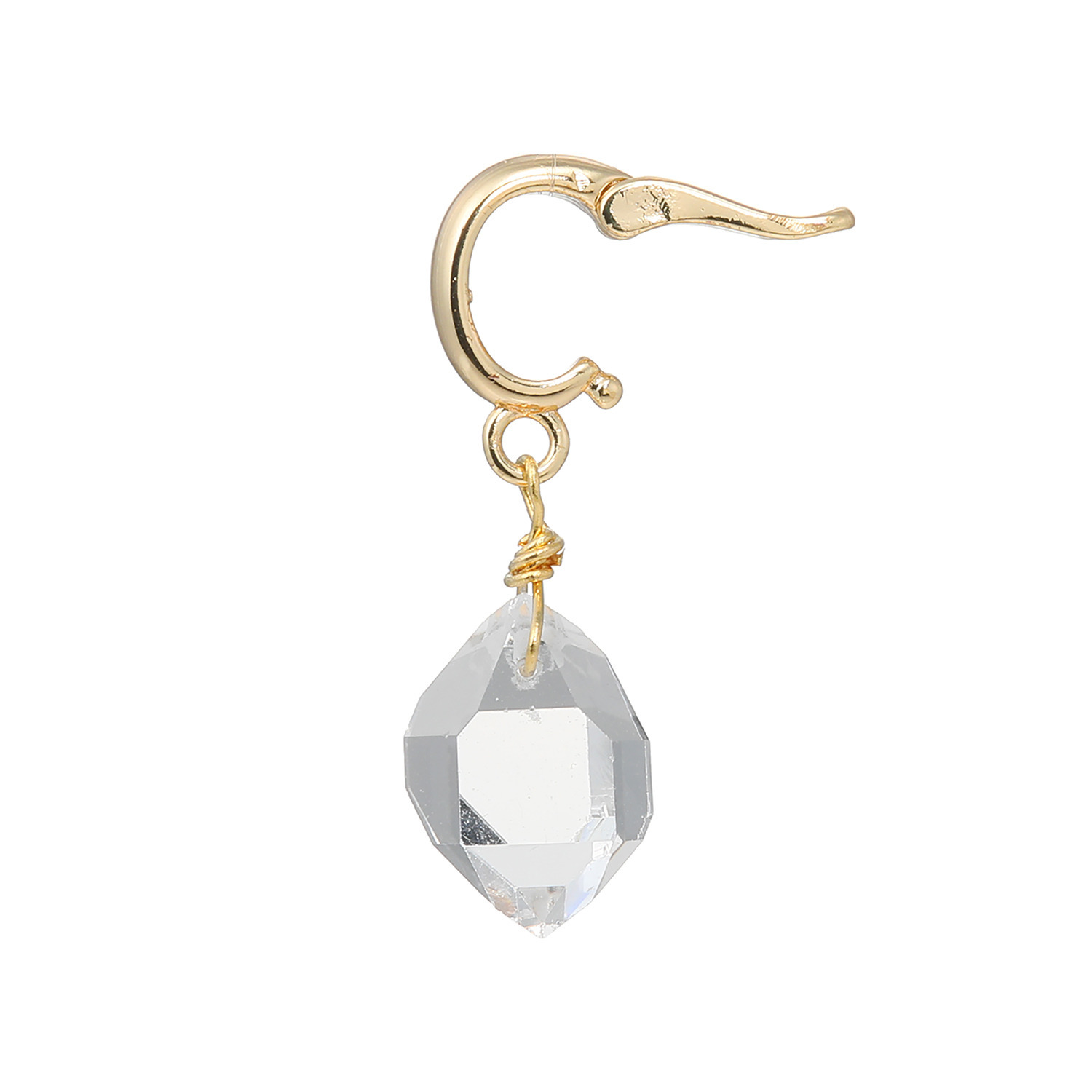 ハーキマーダイヤモンド １１ｍｍＵＰ ロッククリスタルクォーツ ソリティア ペンダントトップ