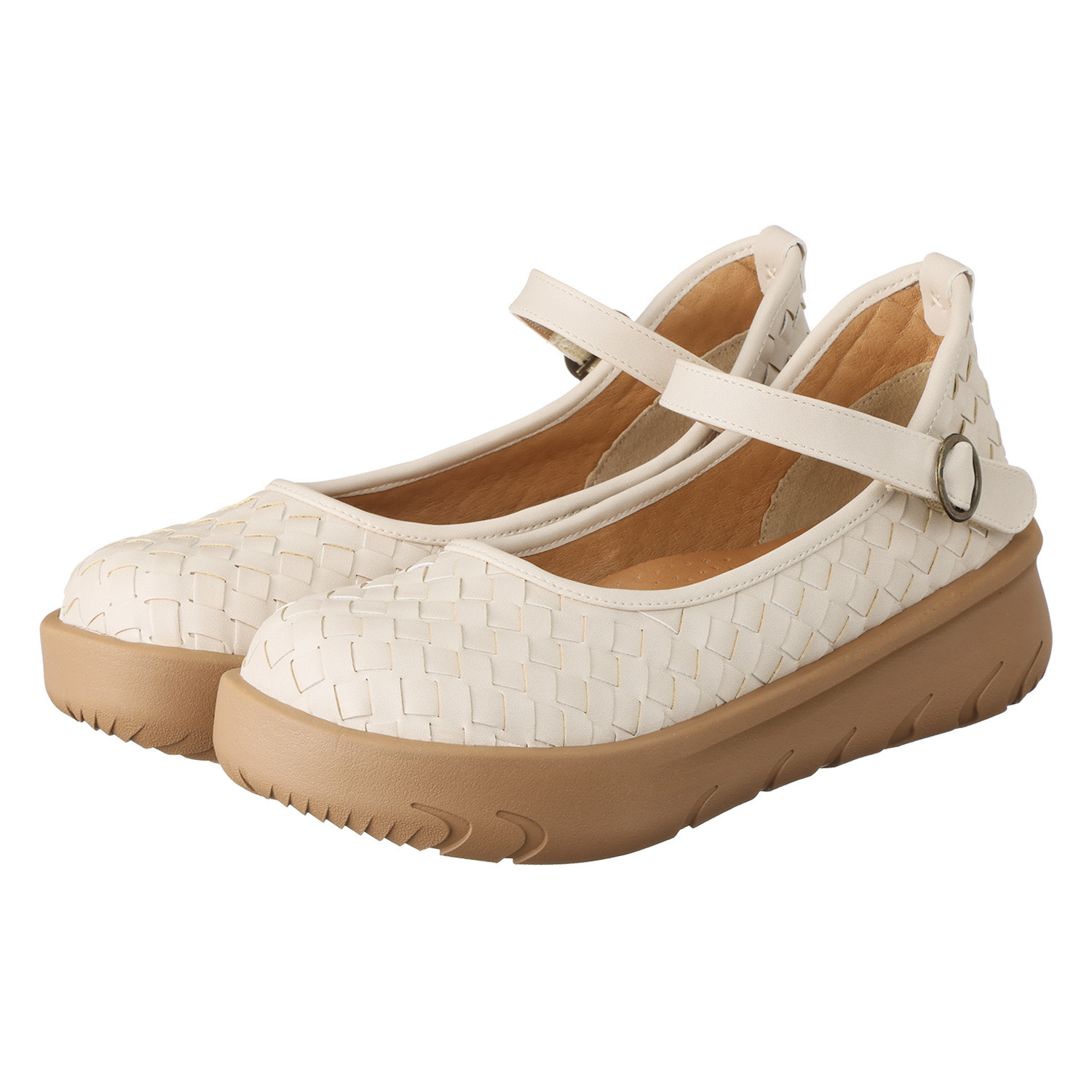 リン・クローバー メッシュデザイン 軽量厚底シューズ